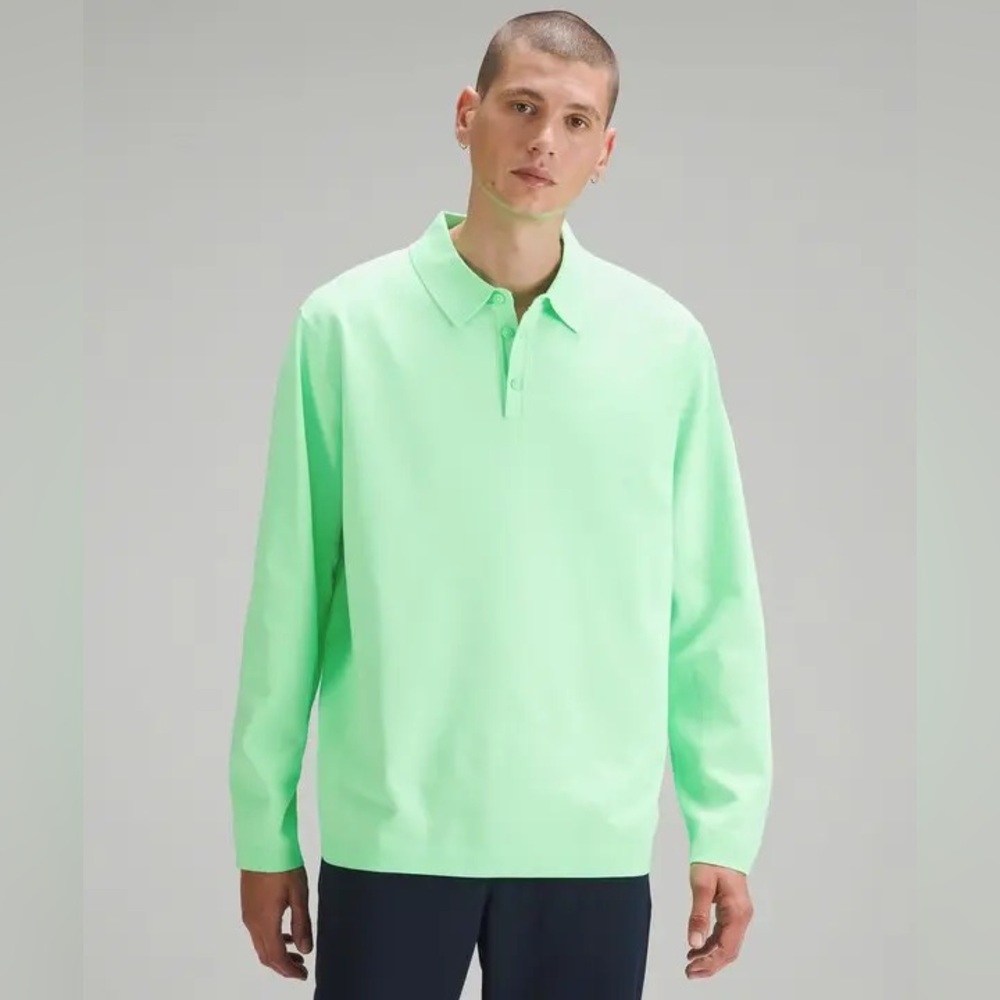 lululemon athletica Men's Long-Sleeve Polo - Neon Green